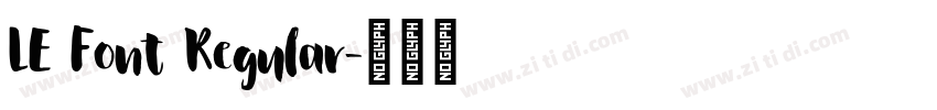LE Font Regular字体转换 LE Font Regular字体转换